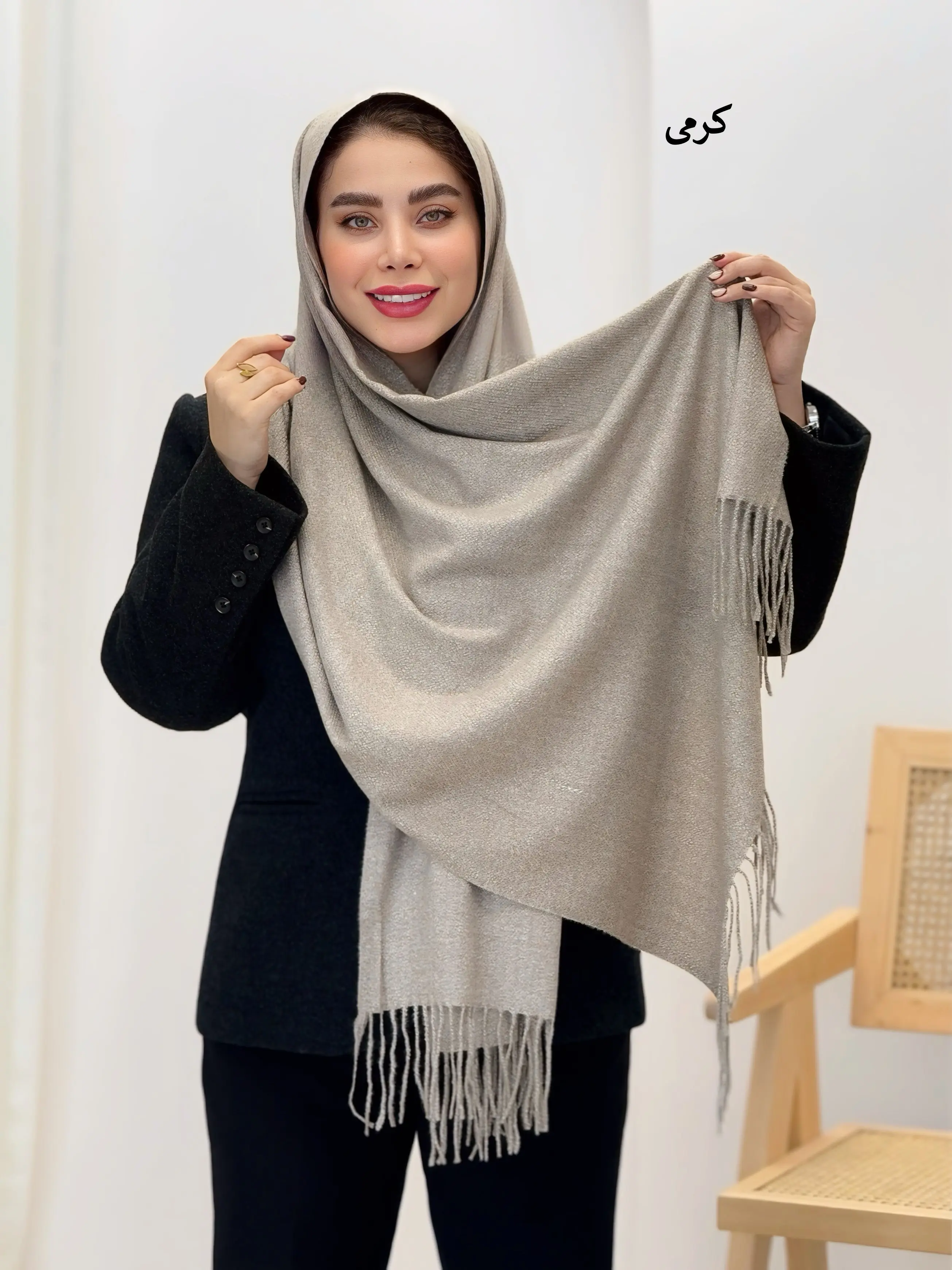 3668-شال موهر دونه برفی